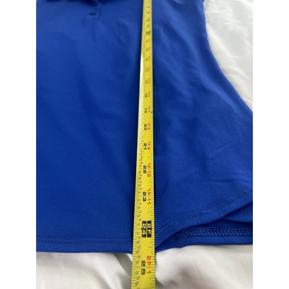 Under Armour Golf Polo Shirt Womens Small Blue Heat Gear UPF 30 Sleeveless - Picture 9 of 13